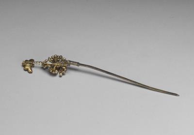 图片[2]-Hairpin with foral decoration of European glass, Qing dynasty (1644-1911)-China Archive